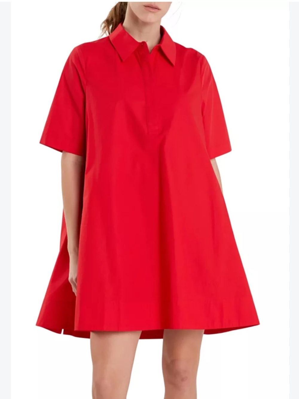 ENGLISH FACTORY A-line Short Sleeve Shirt Dress size small